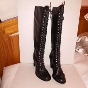 Charles David Lace up Leather Boots Griot sz 11m